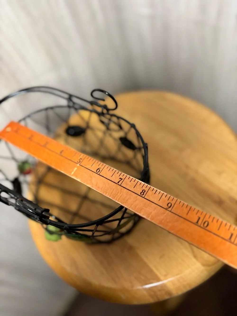 Decorative Black Metal Strawberry Wire Basket - Home Accents Vintage